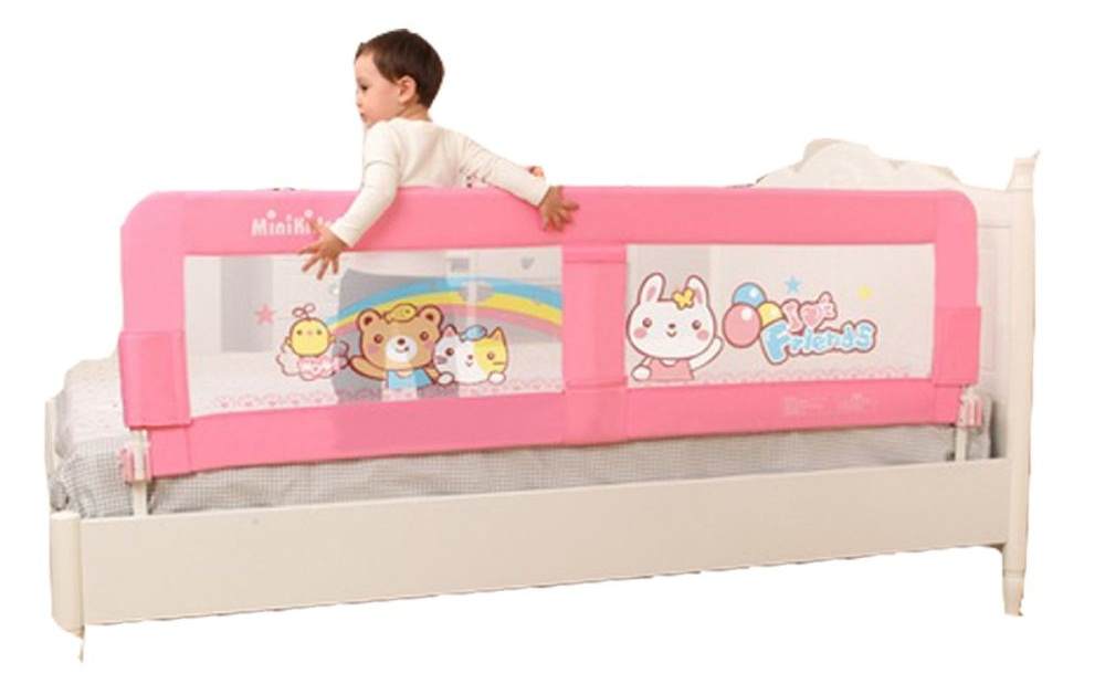bed guard prevents child from falling from bed शिशु को bed guard निचे गिरने से बचाता है